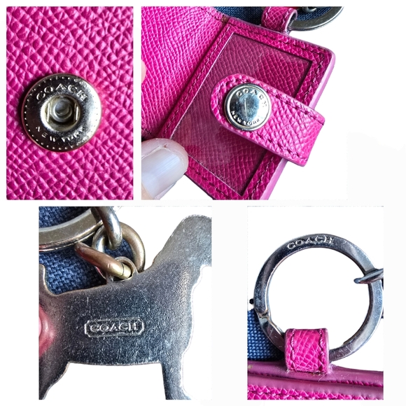 VGUC Coach 7321 JRT Jack Russell Terrier Dog Enamel Keychain & mini photo holder - Picture 8 of 8